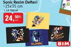 SONİC RESİM DEFTERİ 25X35 CM SONİC RESİM DEFTERİ 25X35 CM